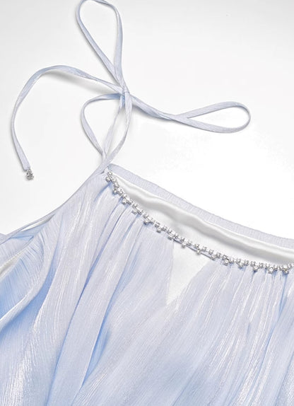 YES BY YESIR | Ye Qians Layered Whisper Mille-Feuille Streamer Gauze Dress -LORELLA.