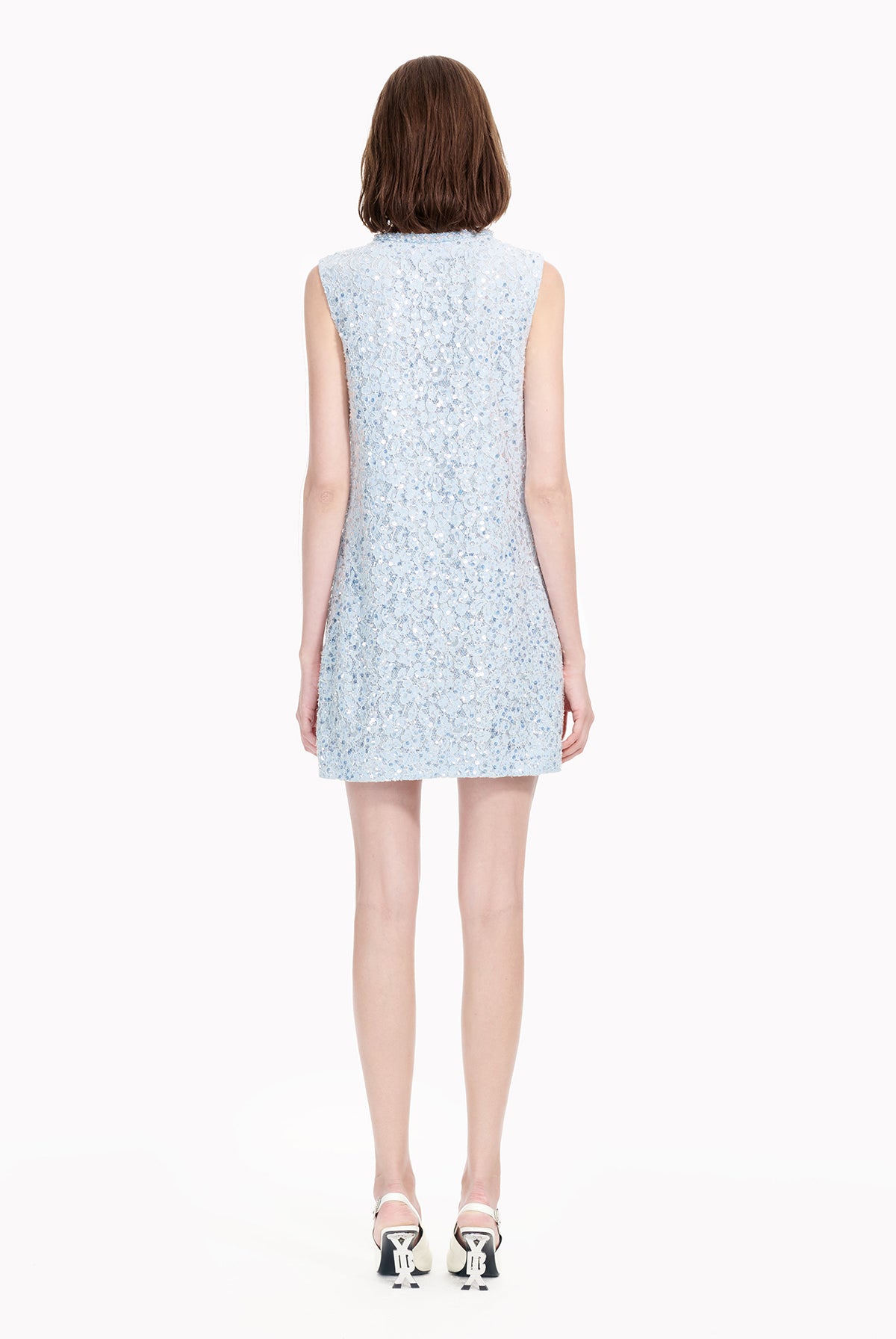 YES BY YESIR | Ye Qians Sequin-Laced Sleeveless Dress -LUMARIA.