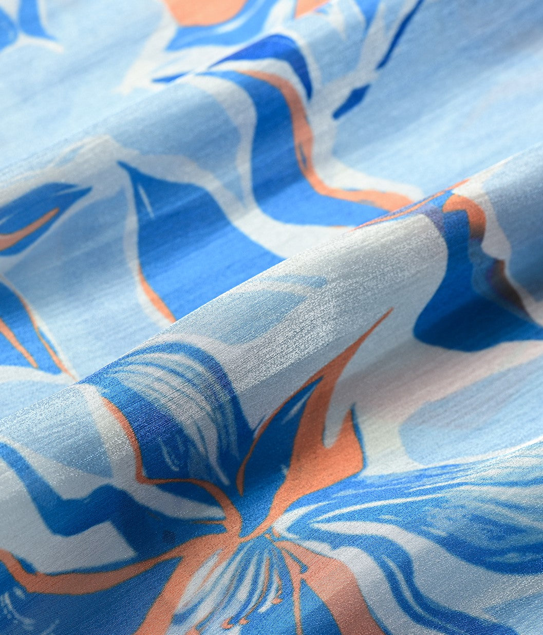 YES BY YESIR |Ye Qian Streamer Yarn Print Strappy Dress with Sunset Flow - MELANIA.