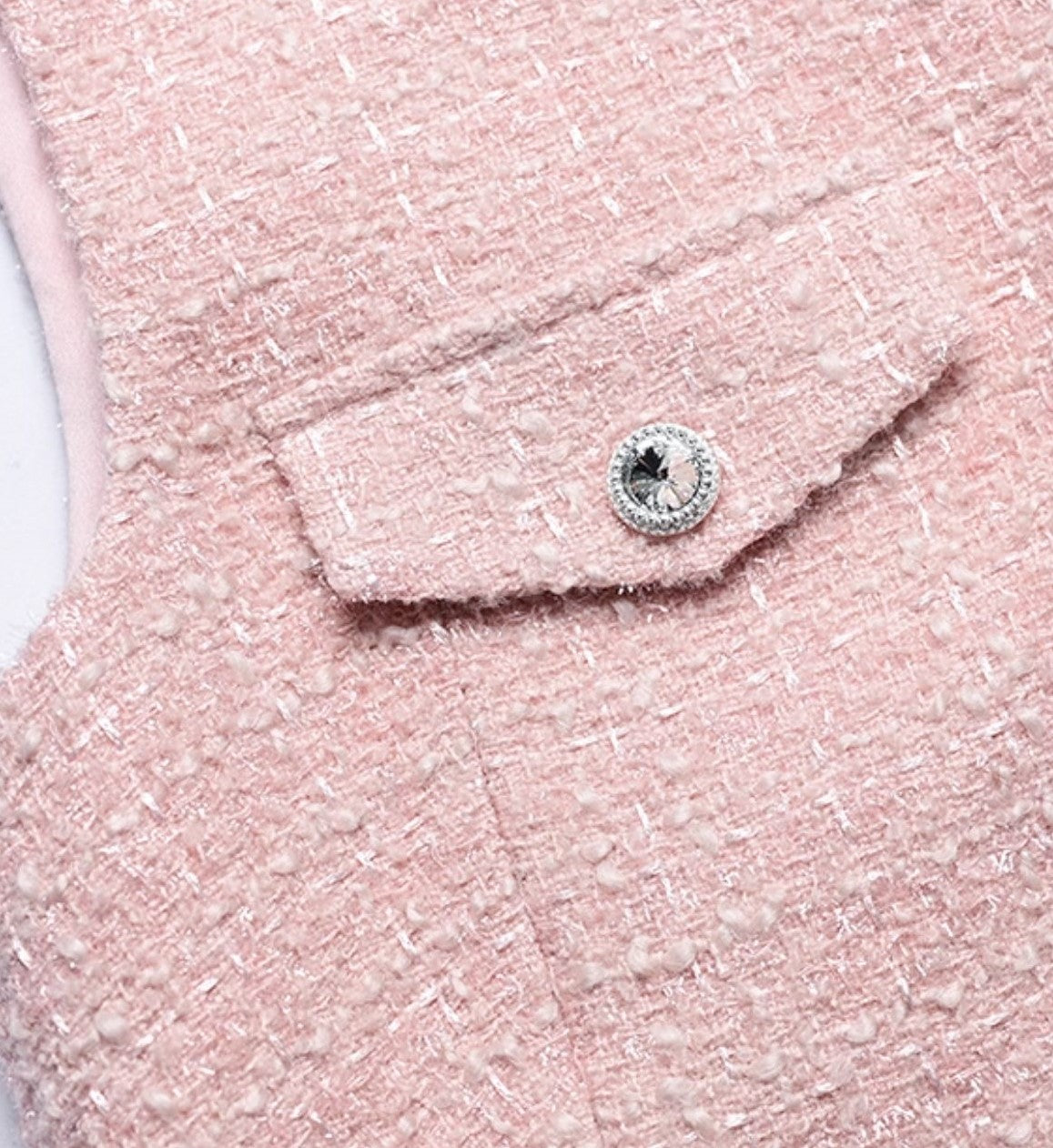 YES BY YESIR  pink diamond short sleeveless dress - MEMO.