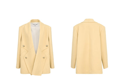 YES BY YESIR Sheep Wool Deconstructed Woolen Jacket - NARM.