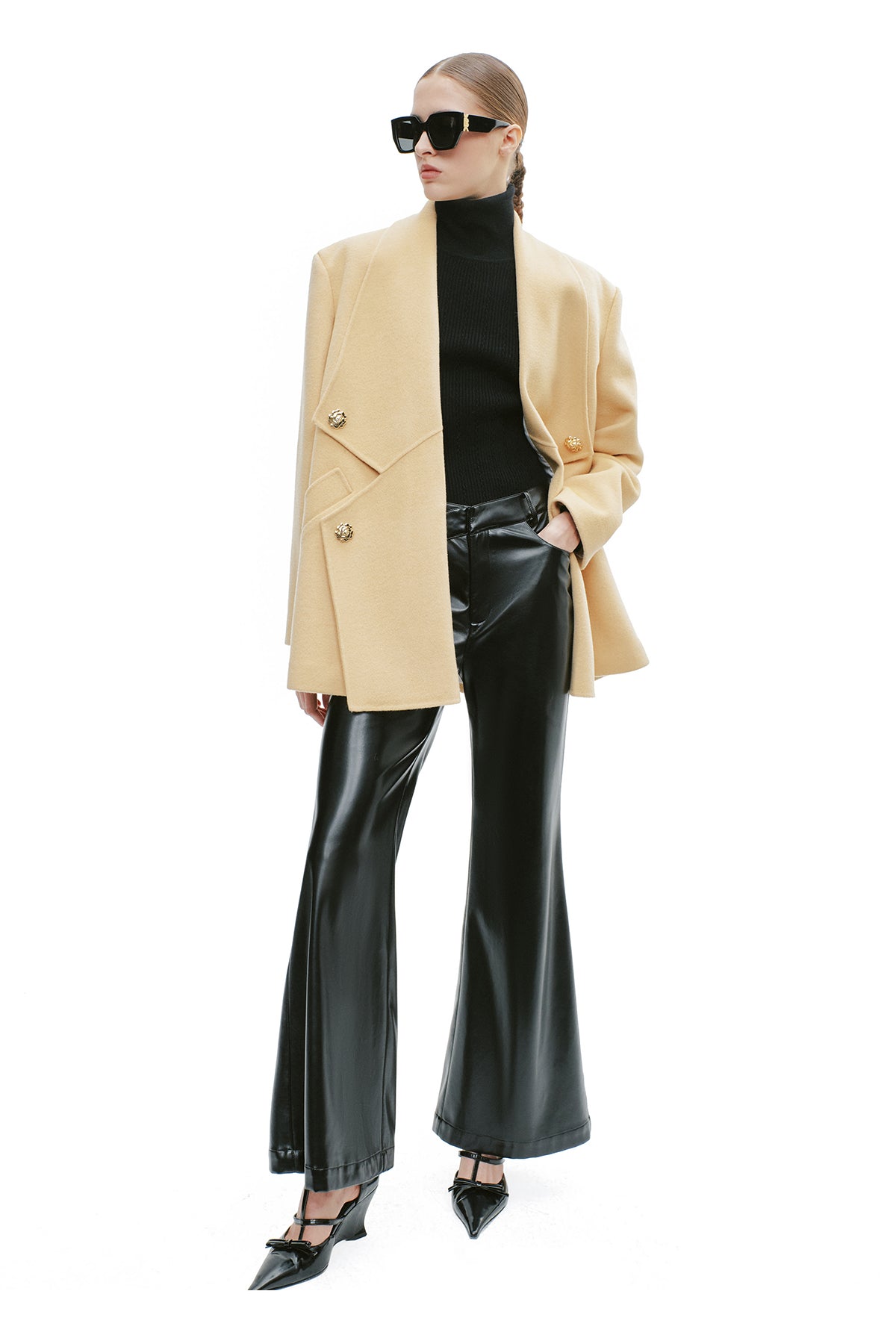 YES BY YESIR Sheep Wool Deconstructed Woolen Jacket - NARM.