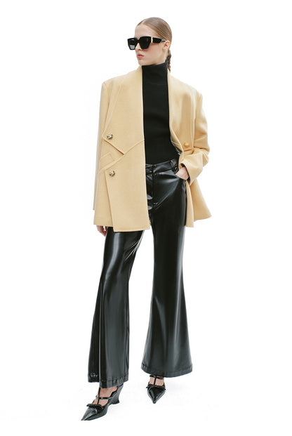 YES BY YESIR Sheep Wool Deconstructed Woolen Jacket - NARM.