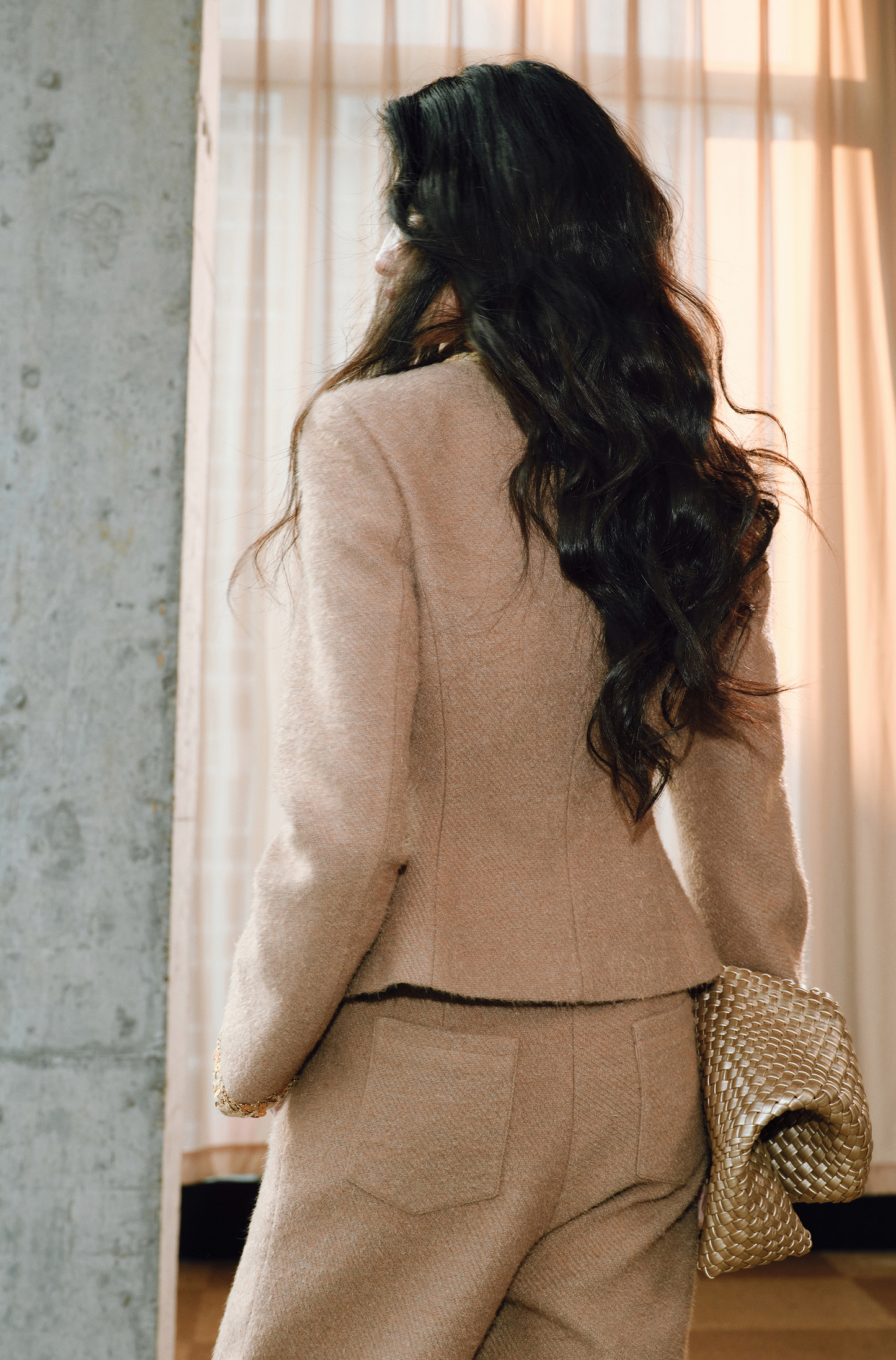 WANGXO | Milky Way Meteor Tweed Hand-Woven Two-Piece Outfit Set-NORA.