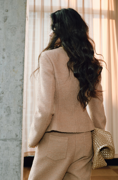 WANGXO | Milky Way Meteor Tweed Hand-Woven Two-Piece Outfit Set-NORA.