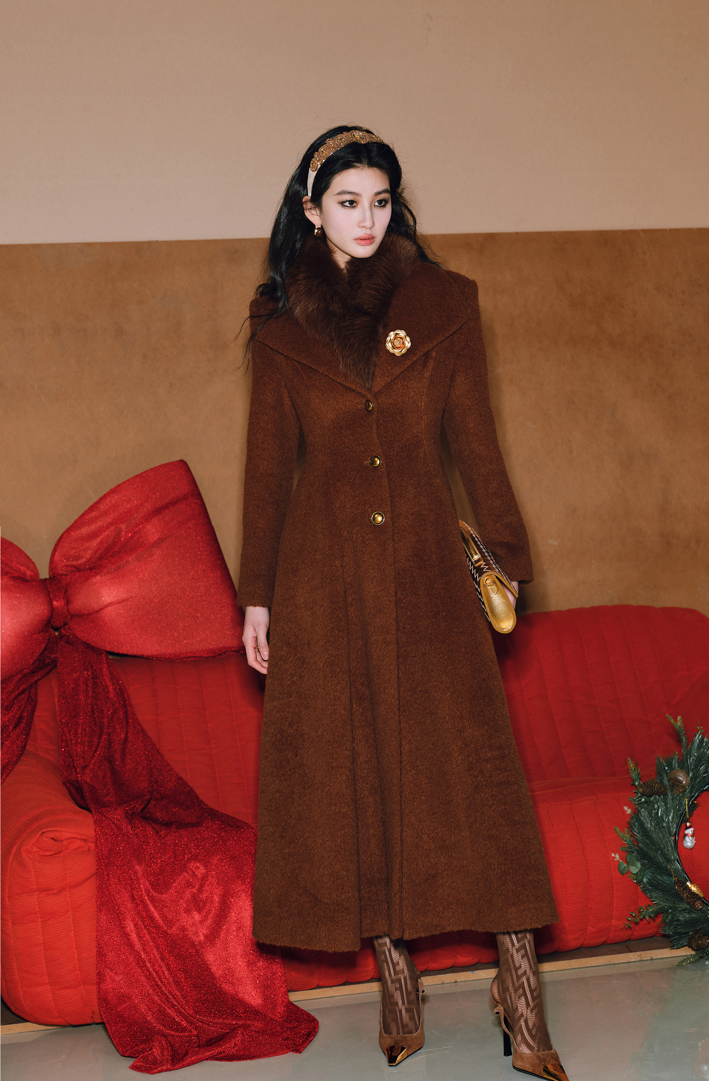 WANGXO | Luxury Alpaca Wool & Rabbit Hair Blend Long Coat -MIRA.
