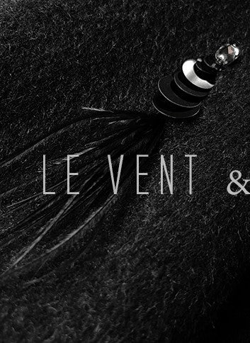 LE VENT&TES AILES luxury wool reversible ostrich feather blazer coat-MAVS.