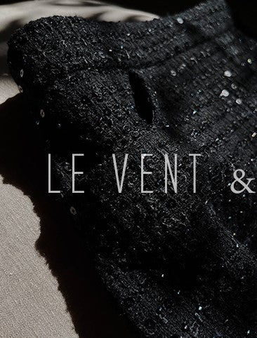 LE VENT&TES AILES High-end Luxury Heavy Work sequin Tweed Jacket Skirt Suit-FINN