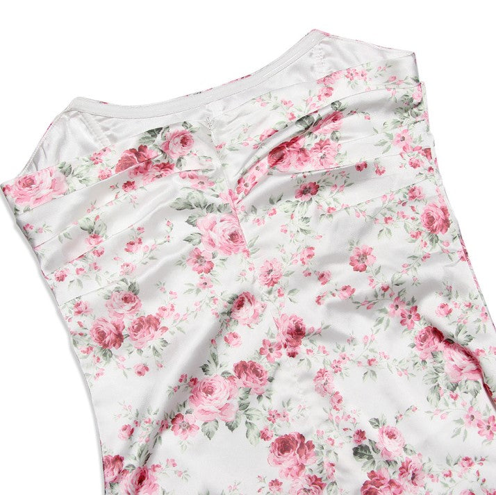 DOLLY Elegant French Style Sleeveless Tube Top Slim Fit Satin Short Dress-KARALINA