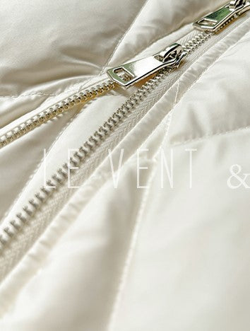 LE VENT&TES AILES Luxury High Cover Pressure Down Long Winter Jacket Coat -SZA