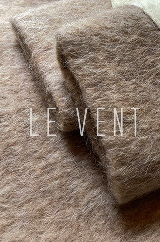 LE VENT&TES AILES French luxury fine long color-block wool coat -ALEC.