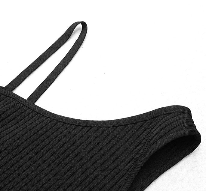 DOLLY Luxury Sleeveless One Shoulder Backless Sexy Knitted Long Dress-ZELDA