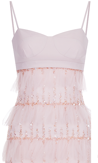 Wardrobes by Chen Light Luxury Embroidered Bead High Waist Short Dress-Safeera