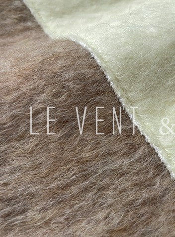 LE VENT&TES AILES French luxury fine long color-block wool coat -ALEC.