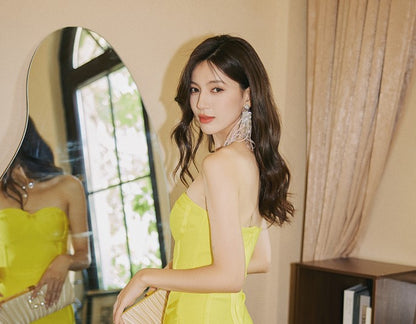 DOLLY Luxury Ostrich Feather Tassel Chic Earring-KIKI