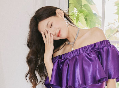 DOLLY Elegant European Style Diamond Pearl Tassel Chic Earring-CAMILA