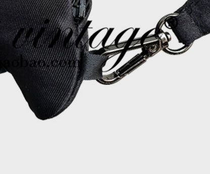Le Palais Vintage Luxury Valentine's Day Black and Red Heart Strappy Mini Pouch-Rexona