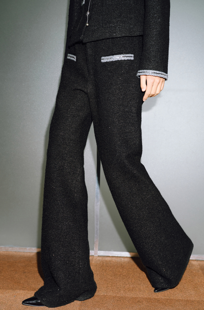 WANGXO | Milky Way Meteor Tweed Hand-Woven Two-Piece Outfit Set-NORA.