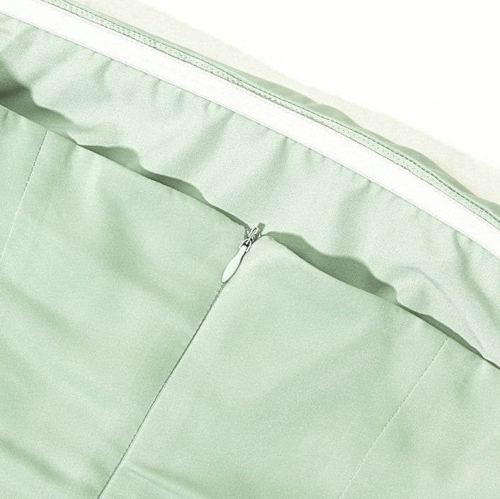 DOLLY Luxury Mint Green Sleeveless Off Shoulder Chest Wrap Long Slit Dinner Dress-CAT