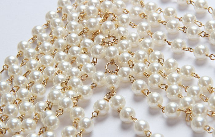 DOLLY Elegant French Style Cream Ruffled Lace Fake Two Piece Midi Dinner Dress-KAKA