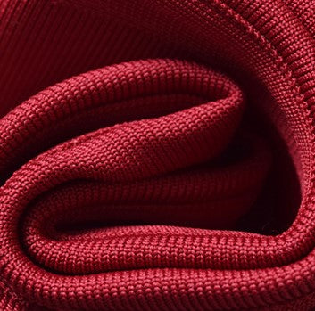 DOLLY Elegant Sleeveless Stand Collar Body Hug Midi Sexy Date Dress-NAT