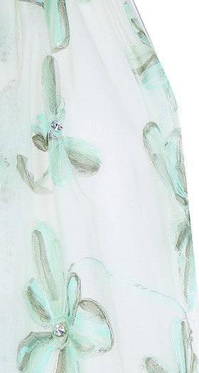 Wardrobes by Chen Mint Green Halter Flower Embroidered Loose  dollDress-Louis