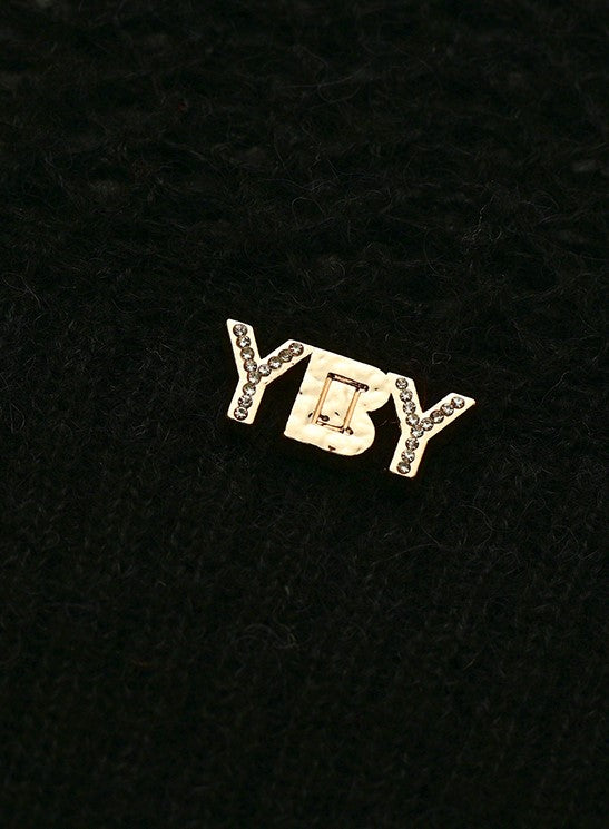 YES BY YESIR crocheted one-line collar knitted pullover - PLEASURE.