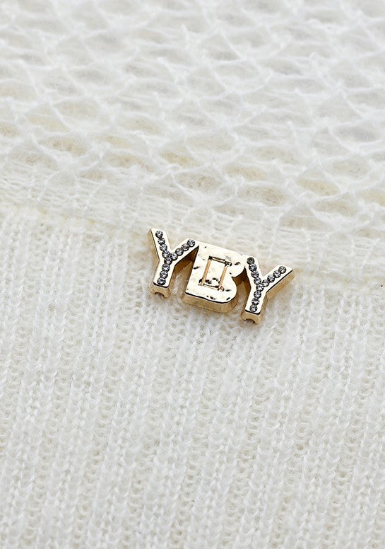 YES BY YESIR crocheted one-line collar knitted pullover - PLEASURE.