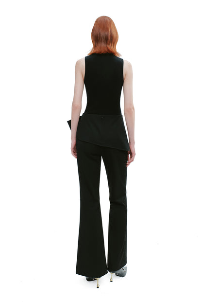 YES BY YESIR bow-tied waist casual pants - POWER.