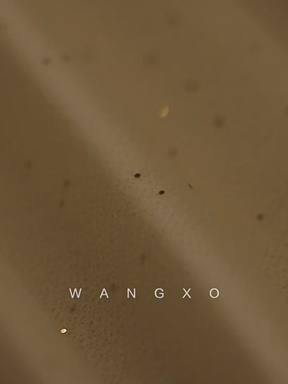 WANGXO | Fine Glitter-Sprinkled Silver High-Elastic Hemp Knit  Layered V-Neck Slim Elegant Top -SANA