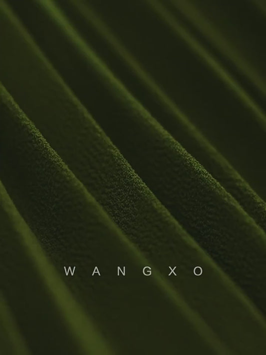 WANGXO | Natural Stone Beaded Halterneck Flowing A-Line Umbrella Skirt -ZENA