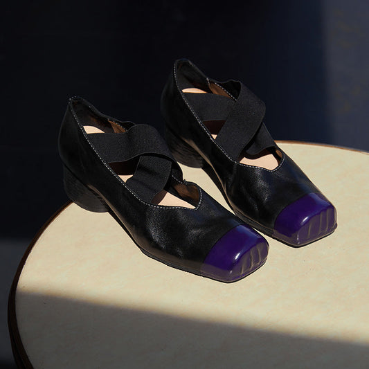 Cordovan Mary Janes ballet shoes- Heloa