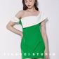 Summer irregular shoulder mini short dress - Nuiq