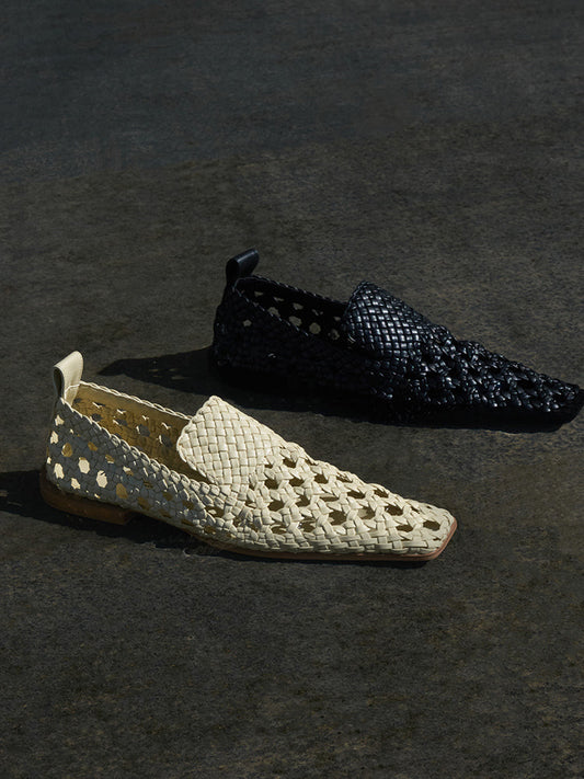 Bengali Woven Smoking Shoes- Flori