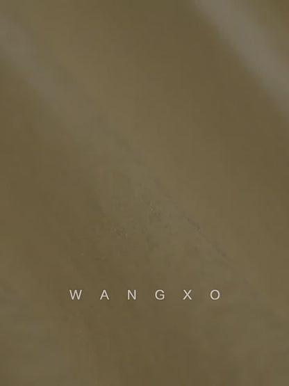 WANGXO Hand-Pinched Pleats Cross Halterneck Umbrella Swing Top with Sculpted Elegance -NYRA