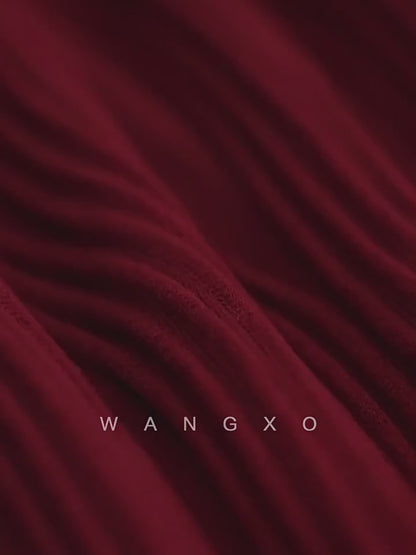 WANGXO | Textured 4D Stretch Knit Water Wave Weave Boat Neck Slim Fit Sleeveless Dress with Sculpted Flow -RÉMI