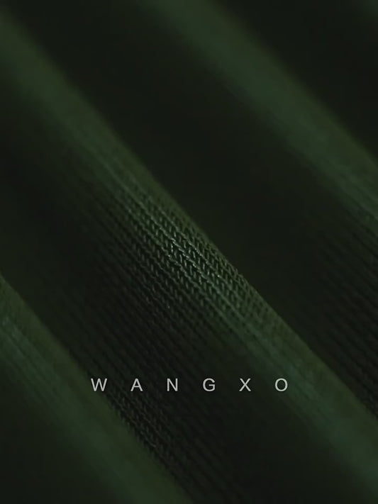 WANGXO |Vertical-Cut Acetate Double-Sided Threaded Halterneck Knitted Top -VELA