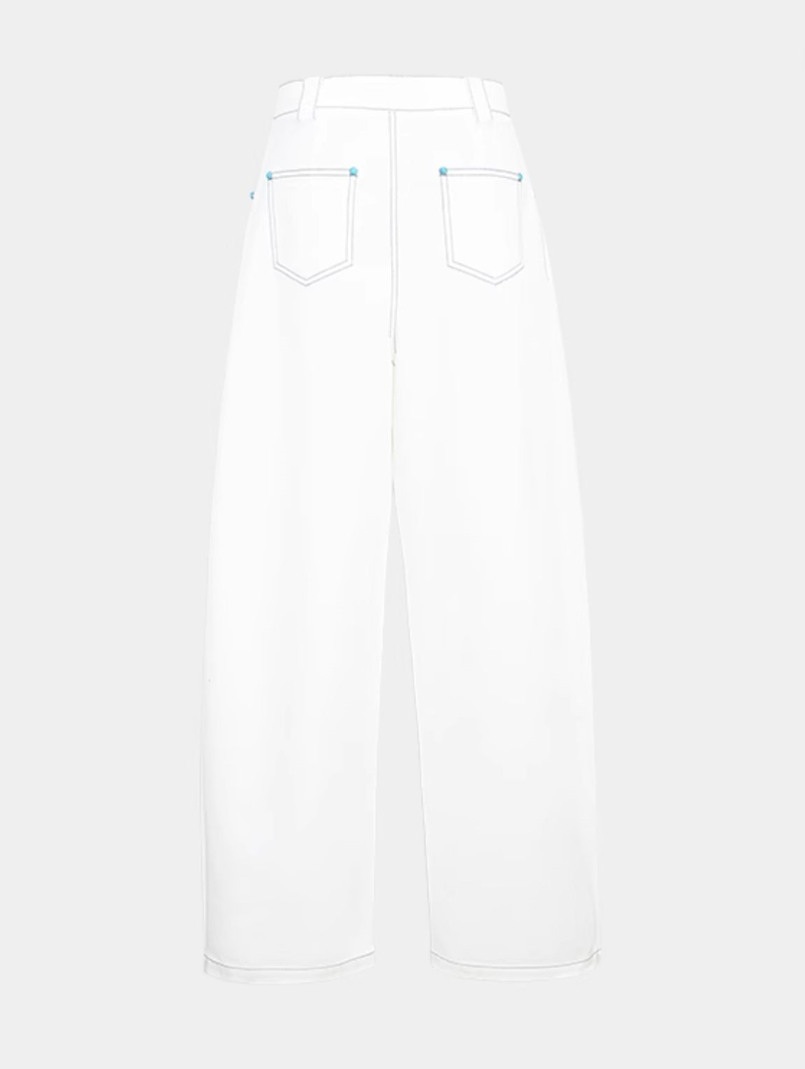 YES BY YESIR | Topstitched Denim Vest and Pant Suit Set - CYANNE.