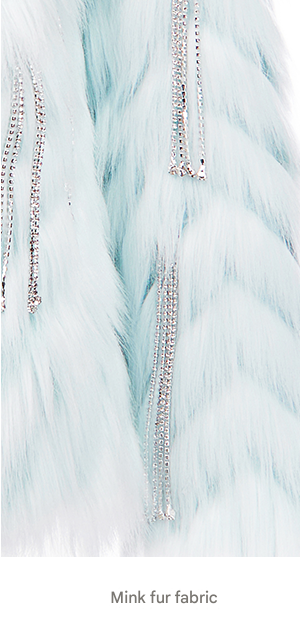 Wardrobes by Chen Luxury Diamond Chain Tassel Fur Coat/Beaded Jumpsuit-Divine