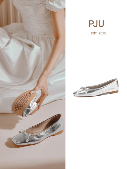 PJJUU Classy round toe flats pumps- CONK.