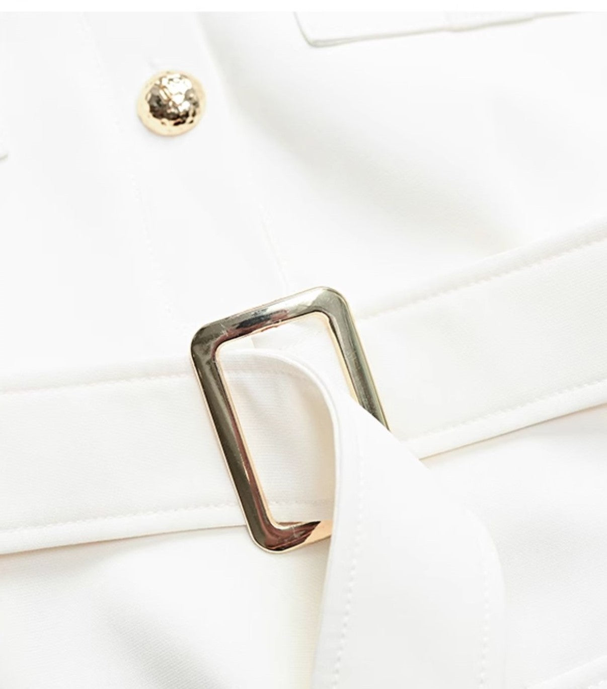 YES BY YESIR |  Luxury Military-Inspired Short Sleeve Short Dress - SELVINA.