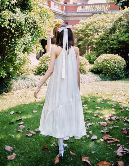 YES BY YESIR |  Ye Qians 2025 Streamer Yarn Dress with Flowing Layers-SERAPHINE.