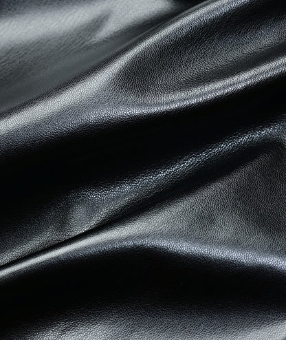 YES BY YESIR  leather splicing asymmetrical knight shorts - SPINE.