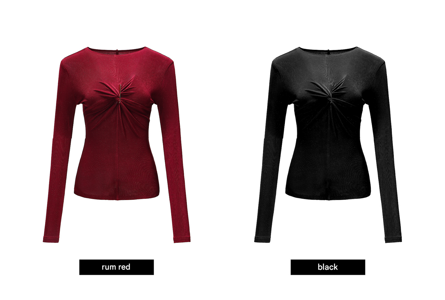 WANGXO | Star Shiny Silk Knit Accented Slim-Fit Top - NOLA.