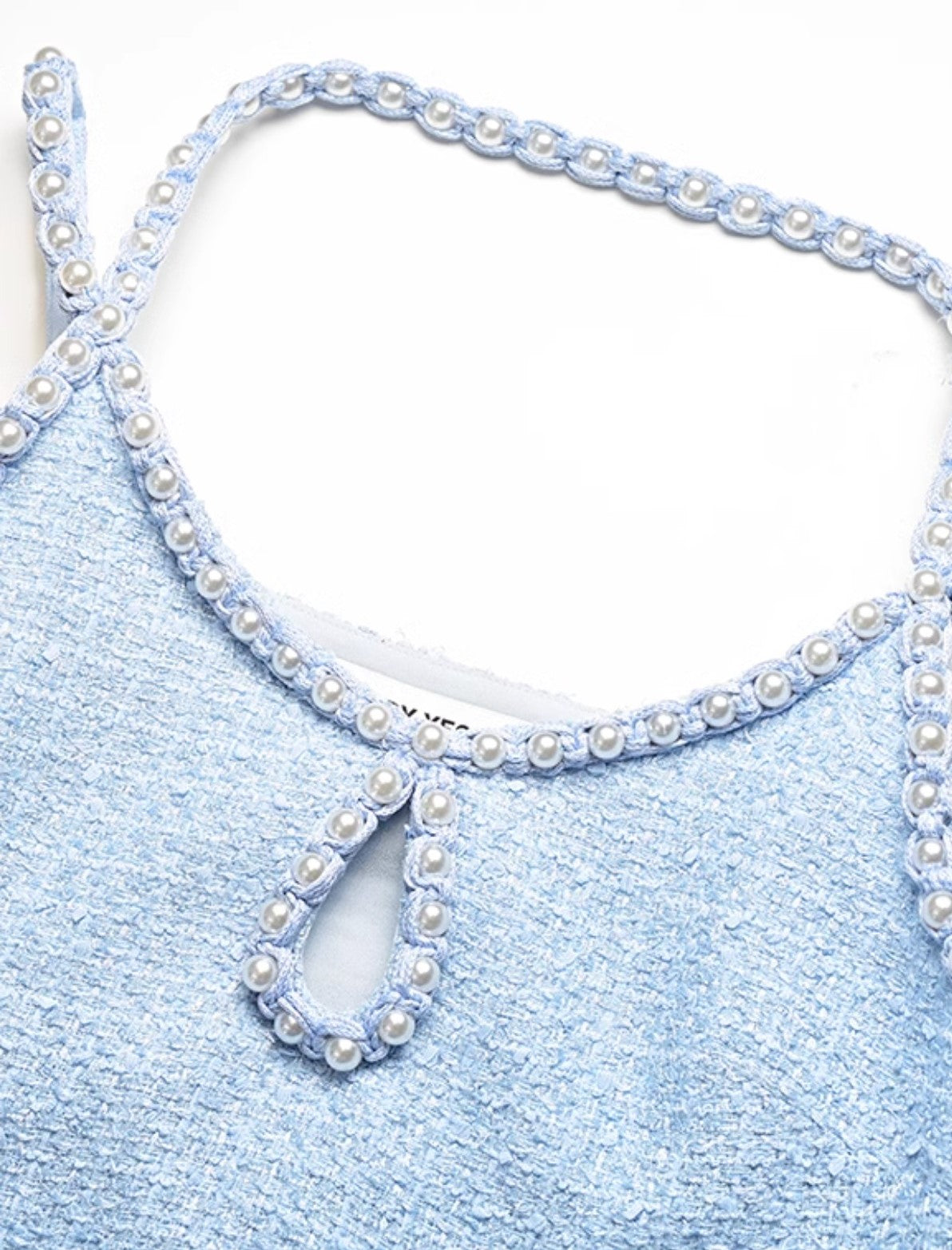 YES BY YESIR | Ye Qians Strap Mini Dress with Small Fragrance Style & Lustrous Embellishment-VALENCIA.