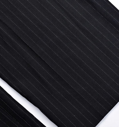 YES BY YESIR  striped denim spliced wide pants - VESSEL.