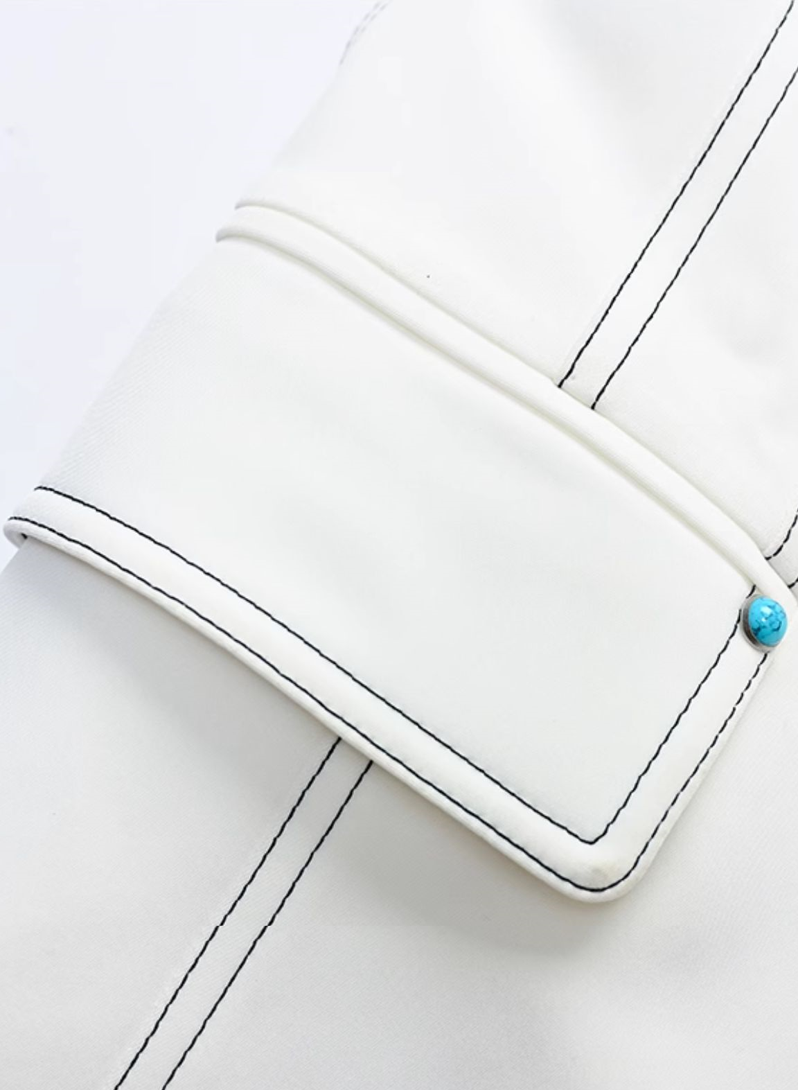 YES BY YESIR | Topstitched Denim Vest and Pant Suit Set - CYANNE.