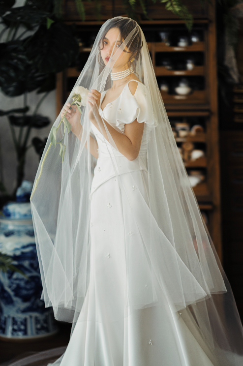 Early Spring 2023 Gorgeous mermaid wedding dress satin bridal gown wedding dress- Meli