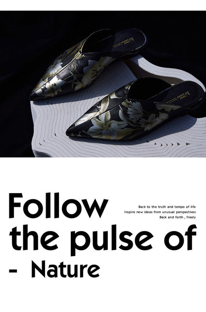 Retro Muller shoes slip sheepskin slippers leather shoes- Jan