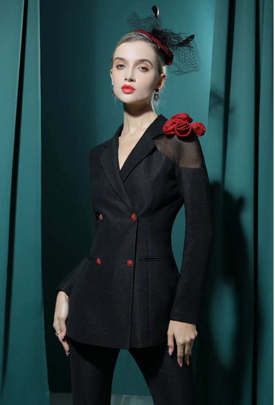Black suit high-end two piece suit set Siana